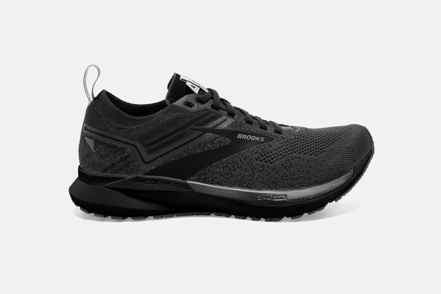 Ricochet 3 Road Brooks Running Shoes NZ Womens - Black - ICROWU-690